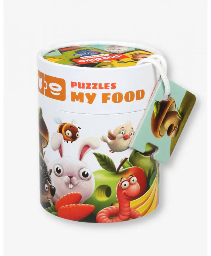 סט משחק 10 פאזלים שני חלקים - האוכל שלי - Puzzlika