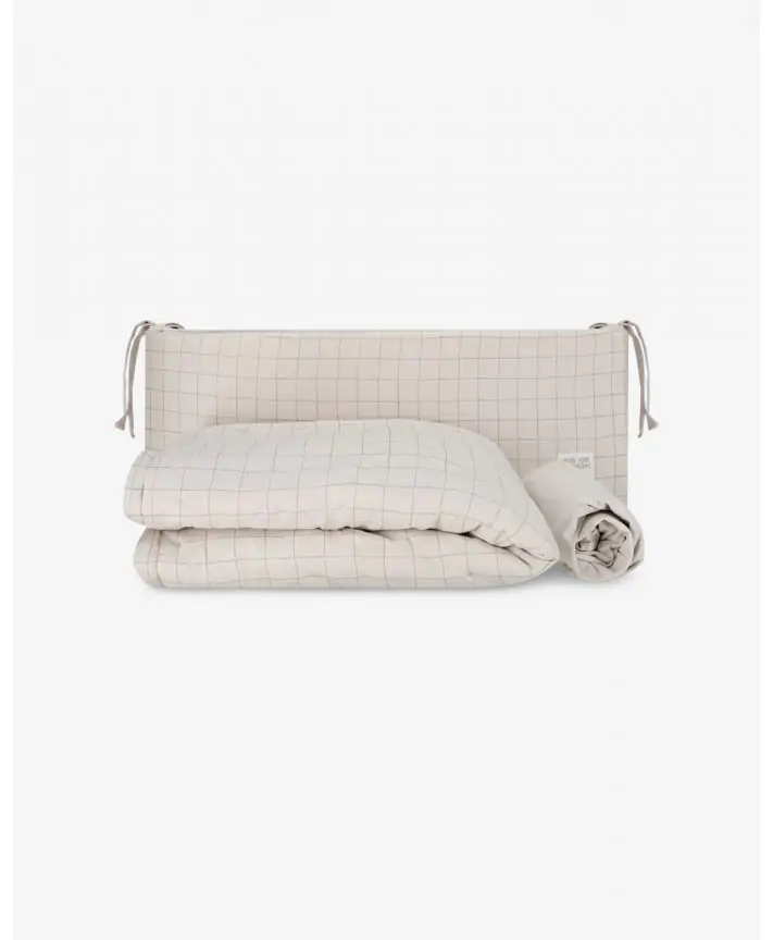 סט מצעים למיטת תינוק - Bloom & Grid