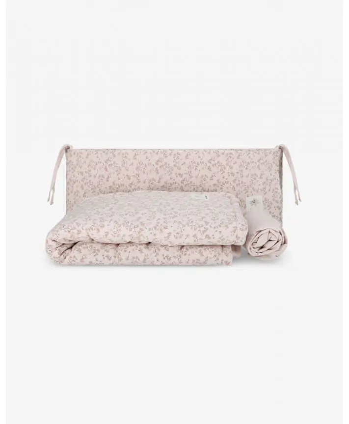 סט מצעים לעריסה - Bloom & Grid