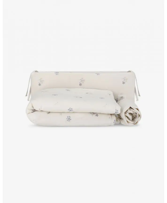 סט מצעים לעריסה - Bloom & Grid