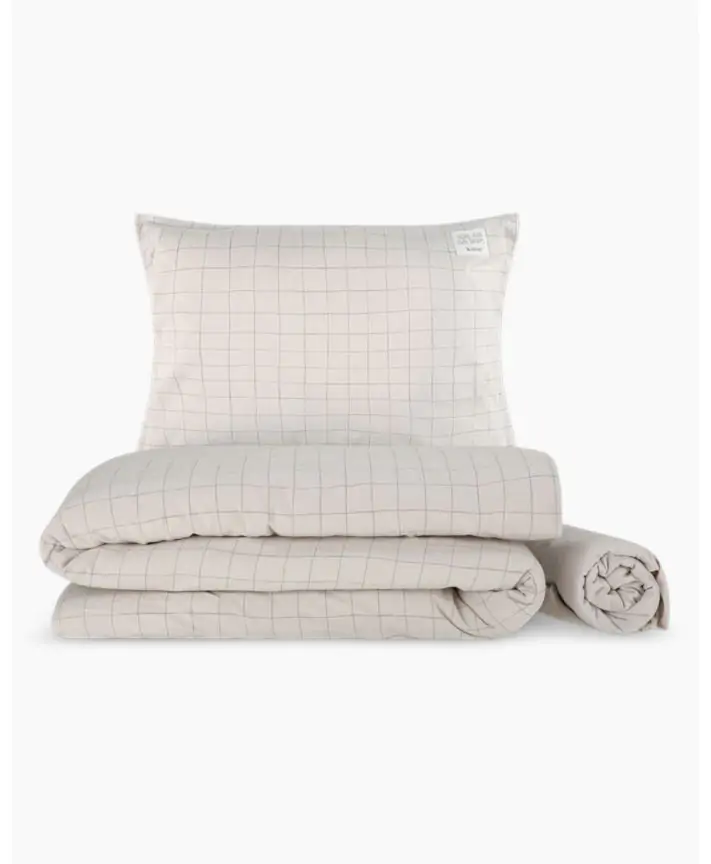 סט מצעים למיטת יחיד- Bloom & Grid