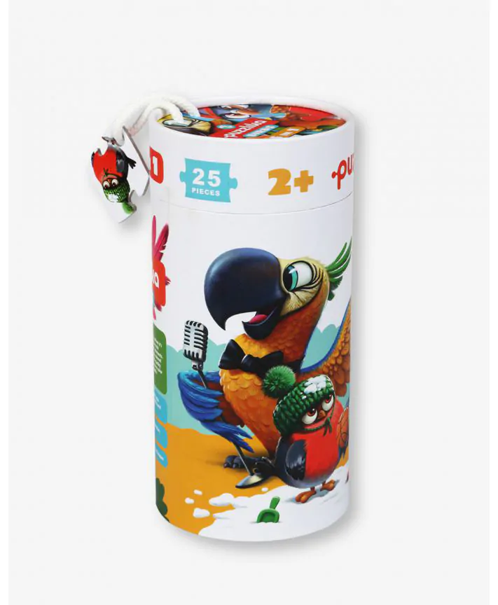 סט 5 פאזלים למתחילים 2-6 חלקים - ציפורים - Puzzlika