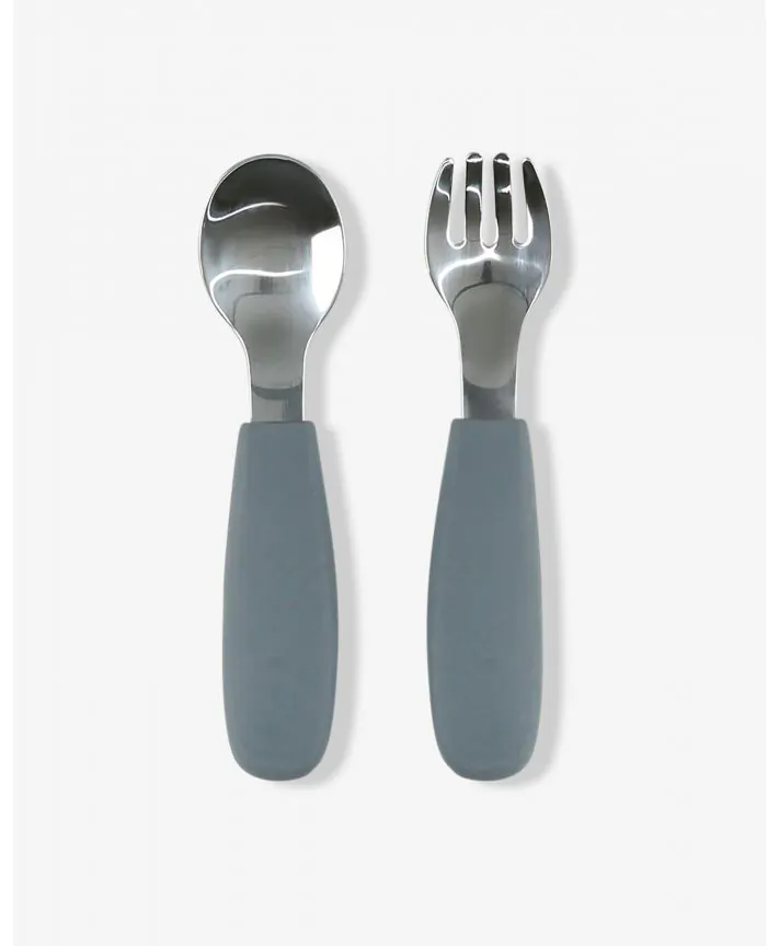 סט כפית ומזלג מסיליקון
