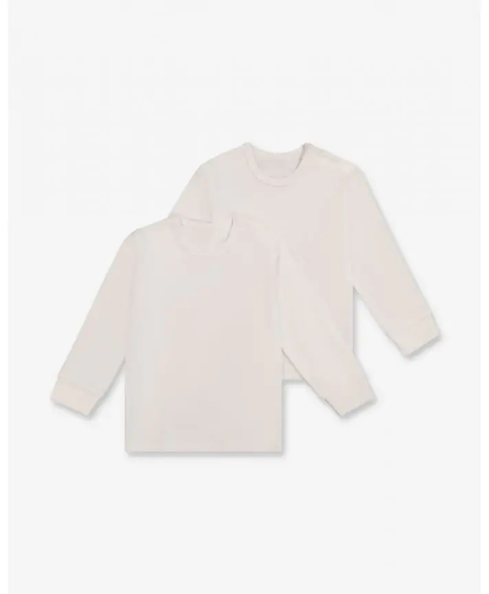 זוג חולצות לבנות פלנל בייבי