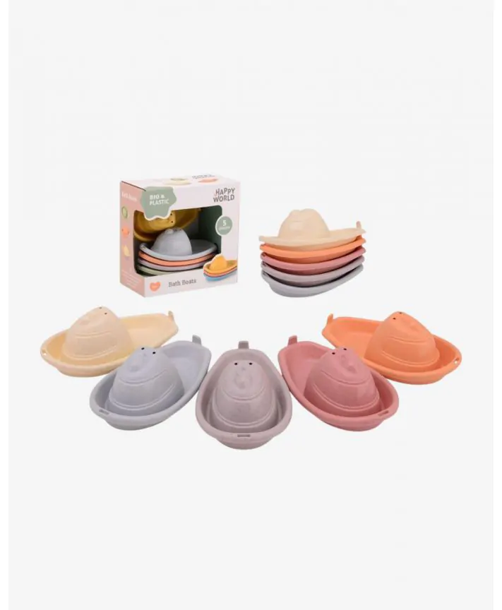 סט 5 סירות ביו פלסטיק - JOHNTOY