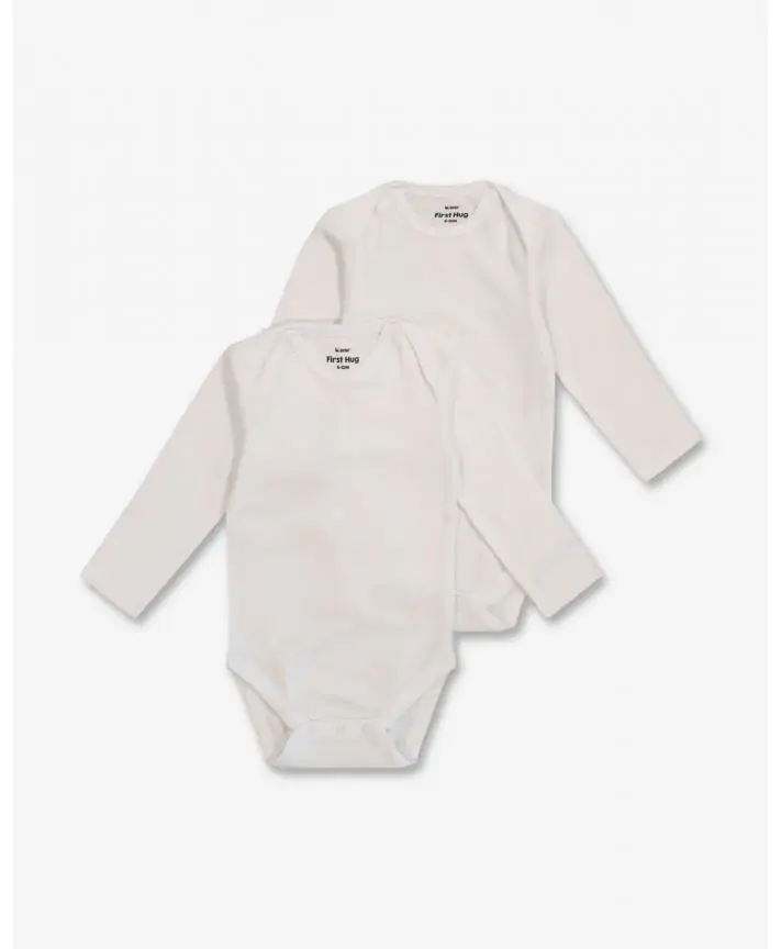 זוג בגדי גוף לבנים 6-12