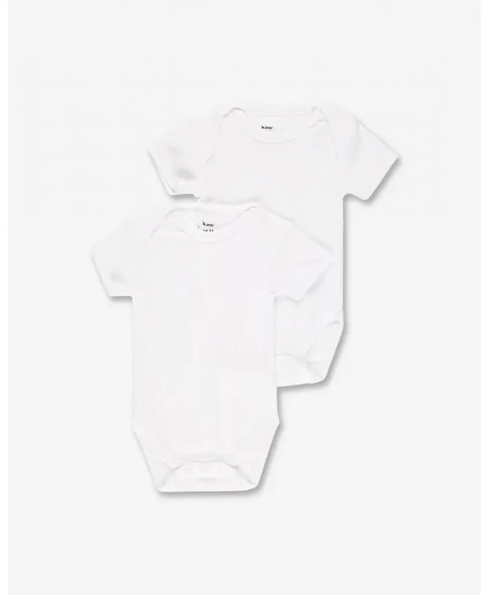 זוג בגדי גוף שרוול קצר לבנים 6-12