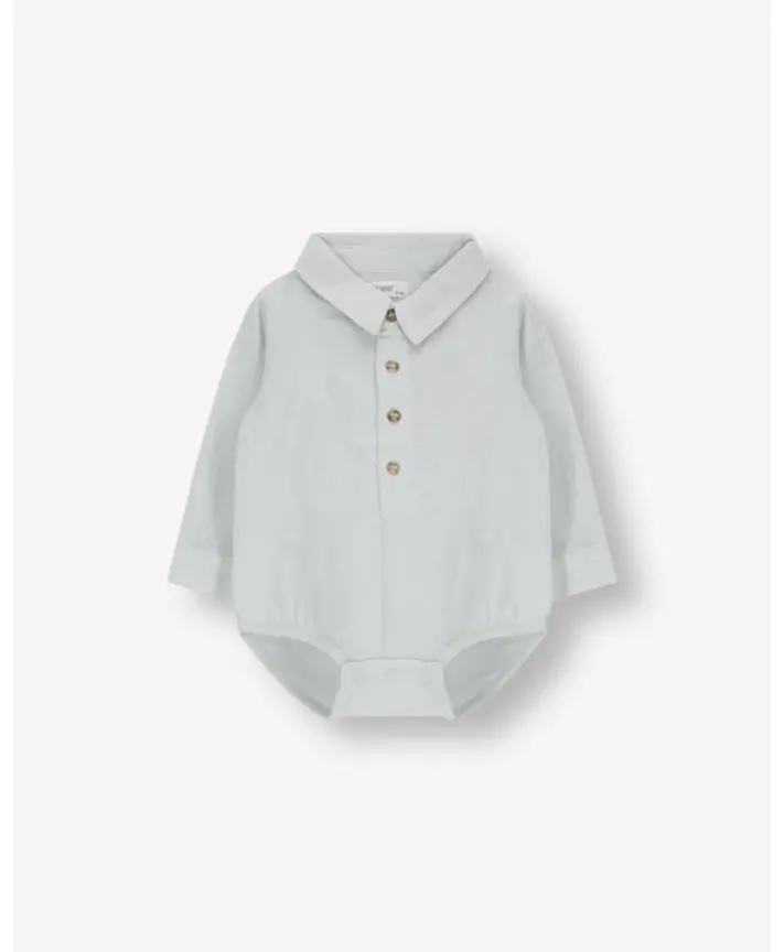 בגד גוף עם כפתרה וצווארון NB