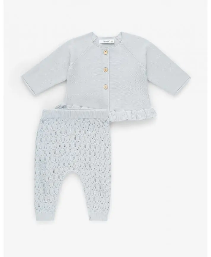 סט קרדיגן ומכנסי סריג בייבי SOFT CLASSICS