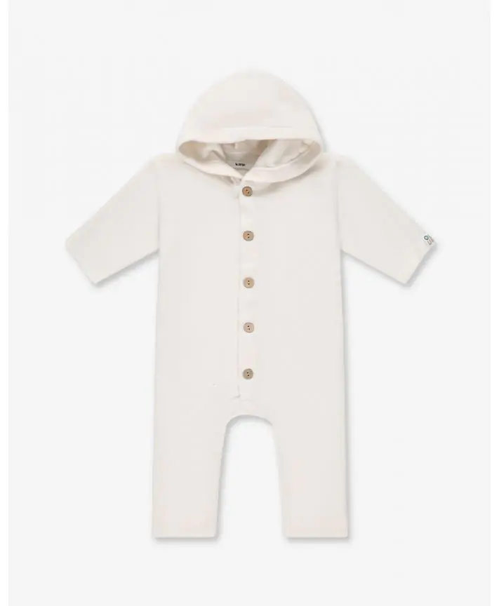 אוברול פליז עם קפוצ'ון בייבי