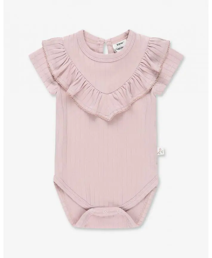 בגד גוף ריב בעיטור מלמלה בייבי Ribim