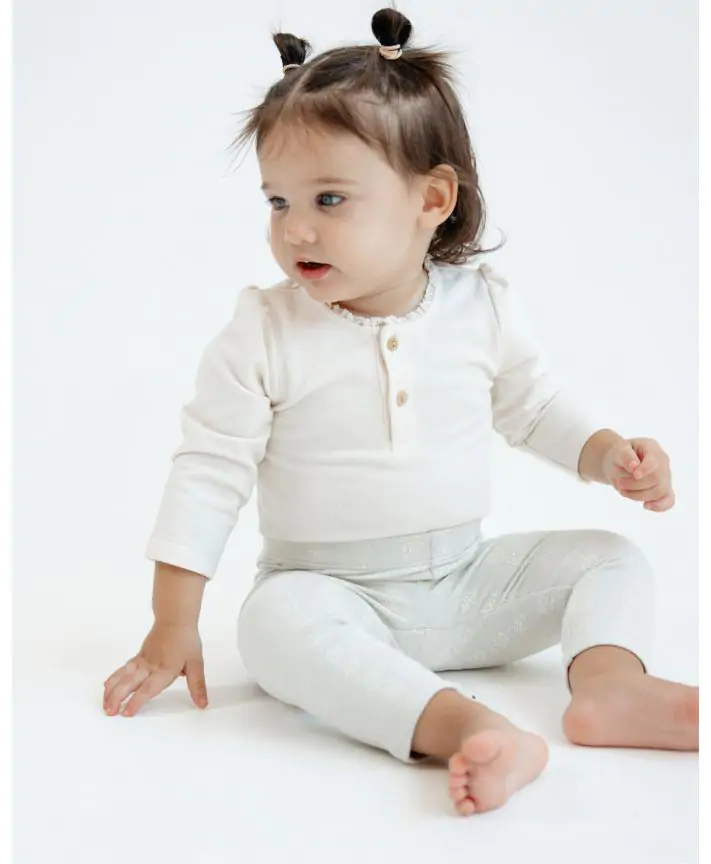 סט בגד גוף וטייץ פלנל