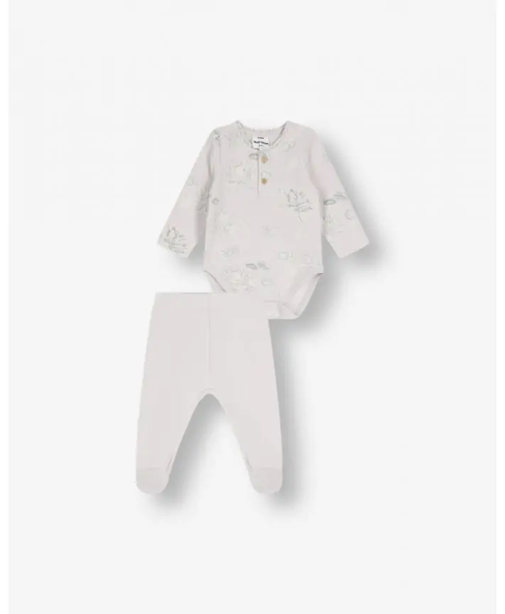 סט בגד גוף וטייץ פלנל