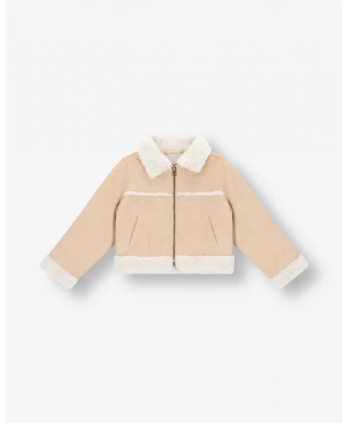 ג’קט דמוי זמש עם שרפה