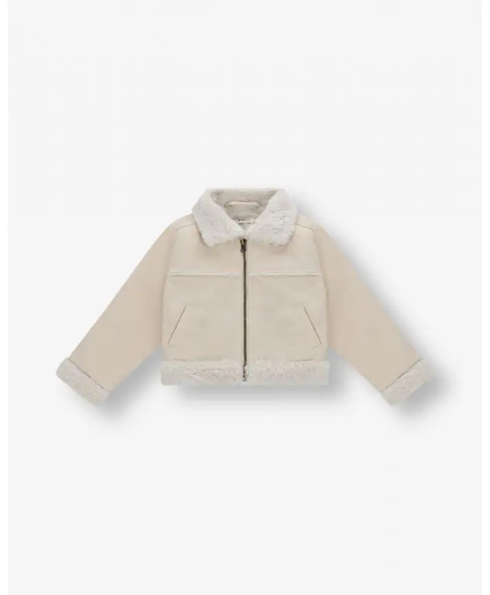 ג’קט דמוי זמש עם שרפה