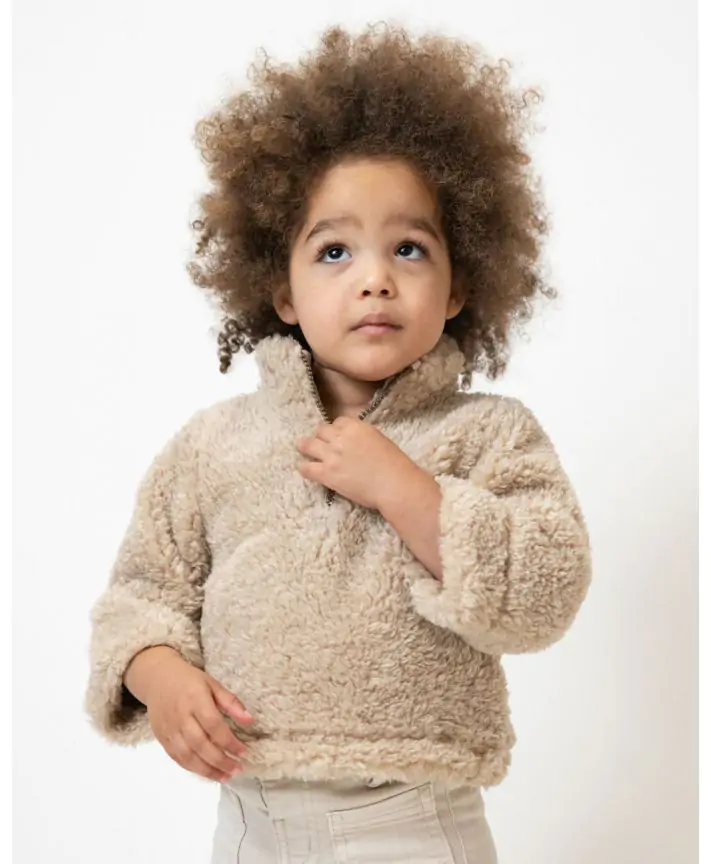 סווטשירט שרפה עם צווארון ורוכסן