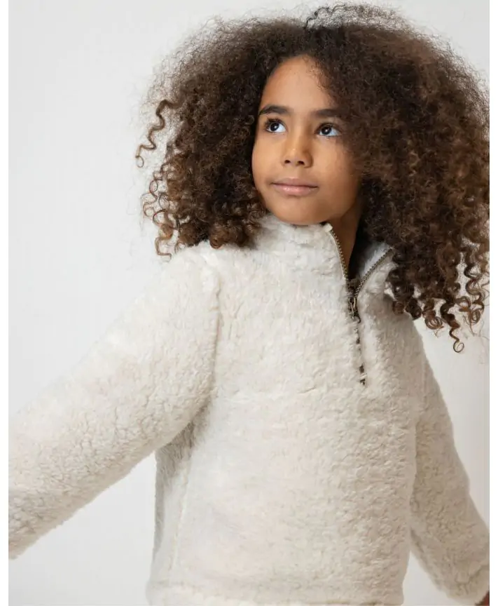 סווטשירט שרפה עם צווארון ורוכסן