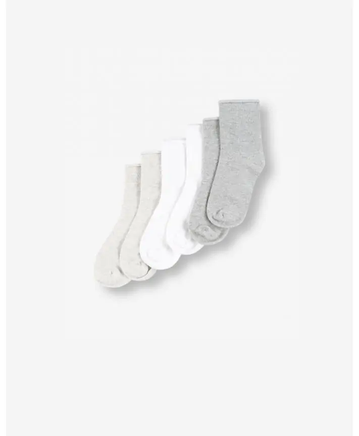מארז שלישיית גרביים מונעים החלקה SOCKS 0-6,אפור מלאנז' בהיר