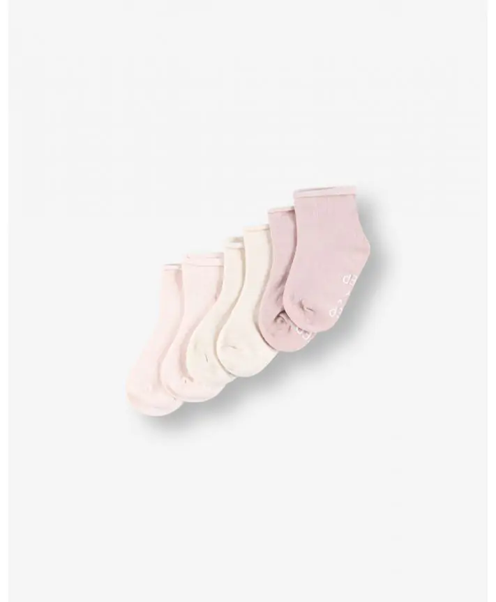 מארז שלישיית גרביים מונעים החלקה SOCKS 0-6,אפור מלאנז' בהיר