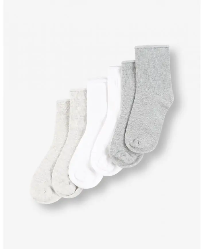 מארז שלישיית גרביים SOCKS 25-27,אפור מלאנז' בהיר,25-27,