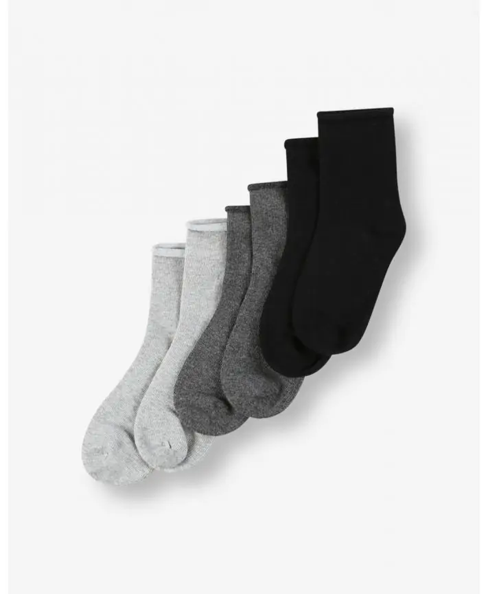 מארז שלישיית גרביים SOCKS 25-27,אפור מלאנז' בהיר,25-27,