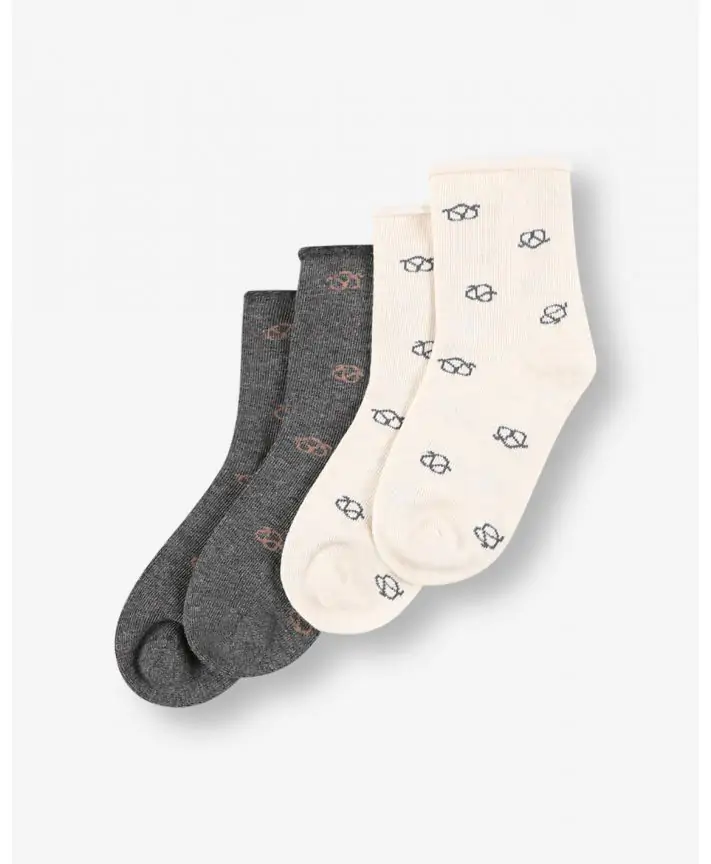 מארז זוג גרביים SOCKS 28-30,אפור מלאנז' בהיר,28-30,