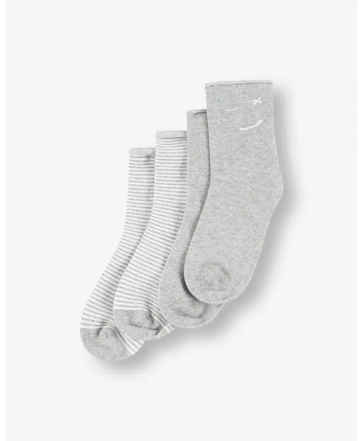 מארז זוג גרביים SOCKS 28-30,אפור מלאנז' בהיר,28-30,
