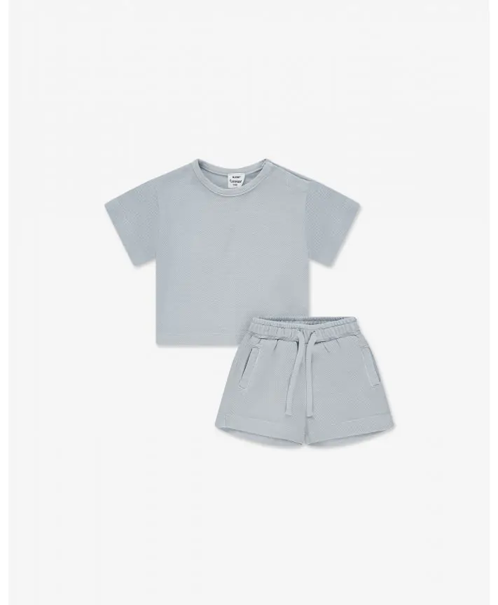 סט חולצה בגזרת אוברסייז ומכנסי פיקה בייבי