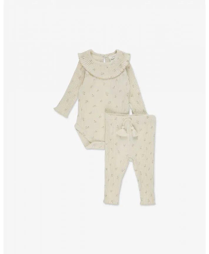 סט בגד גוף מלמלה ומכנסיים בייבי