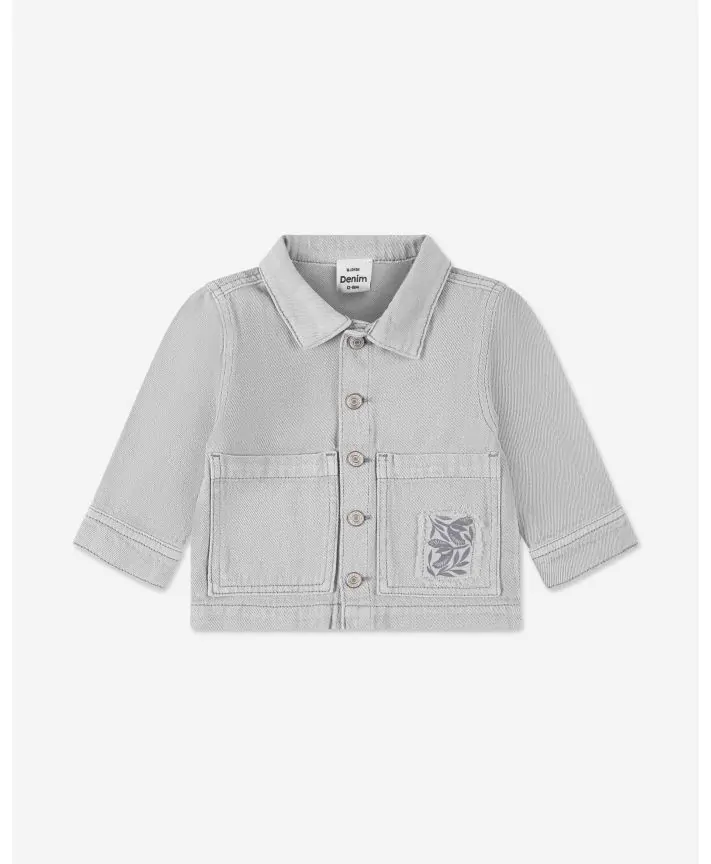 אוברשירט ג'ינס עם כיסים בייבי