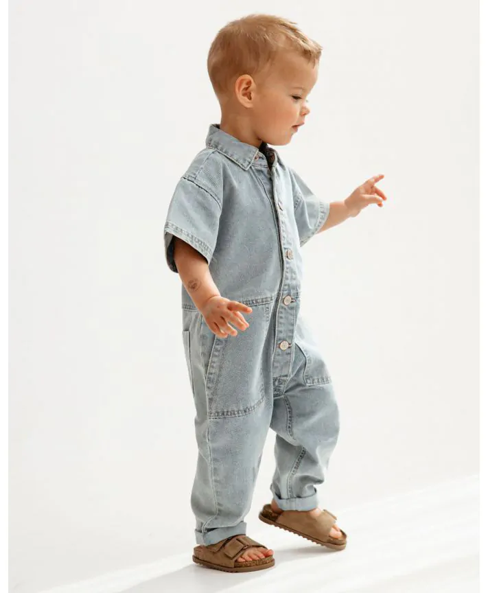 אוברול ג'ינס מכופתר בייבי