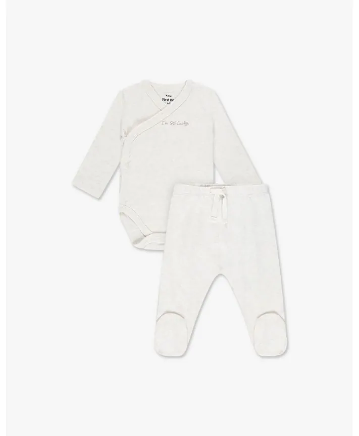 סט בגד גוף ומכנסיים 0-3