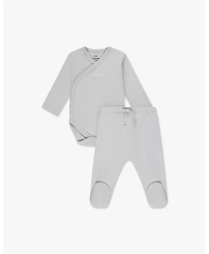 סט בגד גוף ומכנסיים  0-3