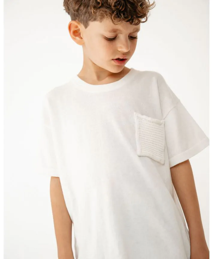 חולצת סריג עם כיס קרושה