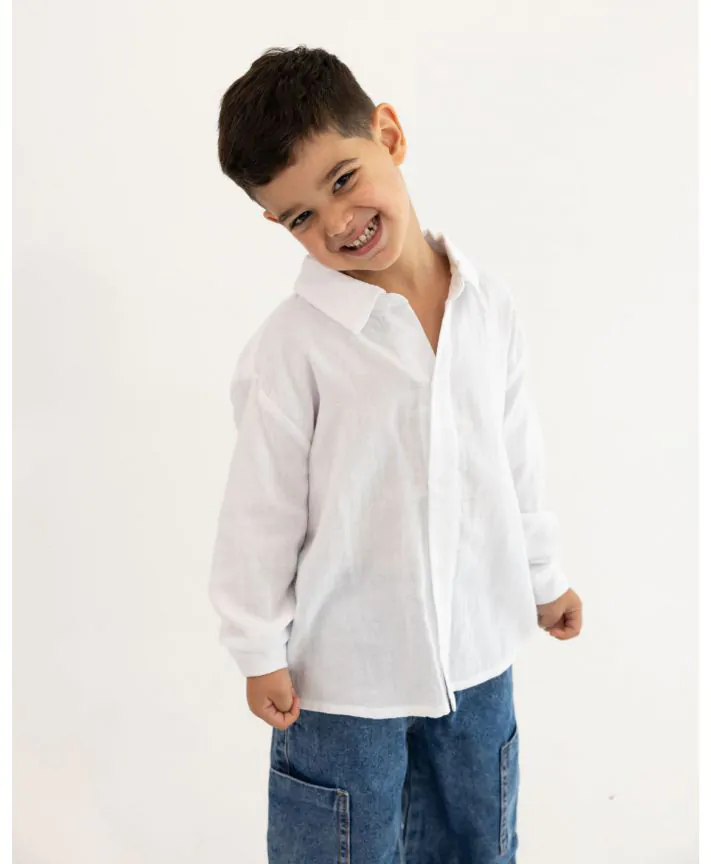 חולצה מכופתרת ארוכה