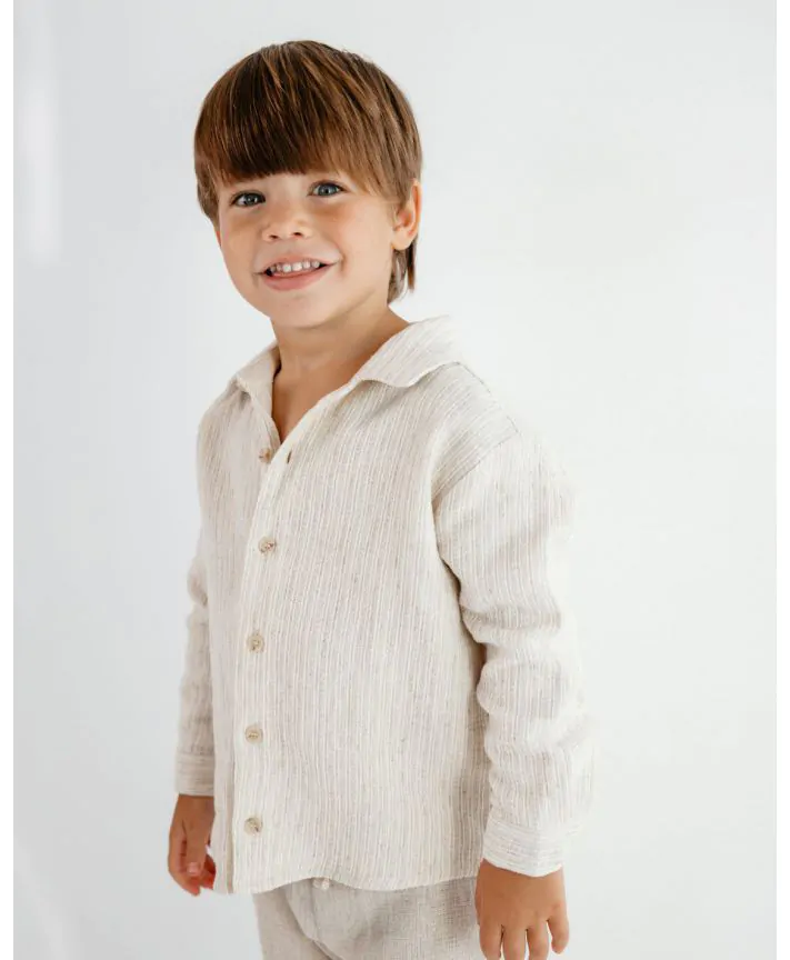 חולצה מכופתרת ארוכה