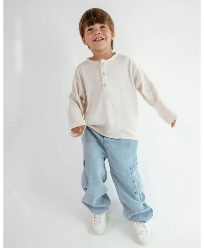 חולצה סרוגה עם כפתרה