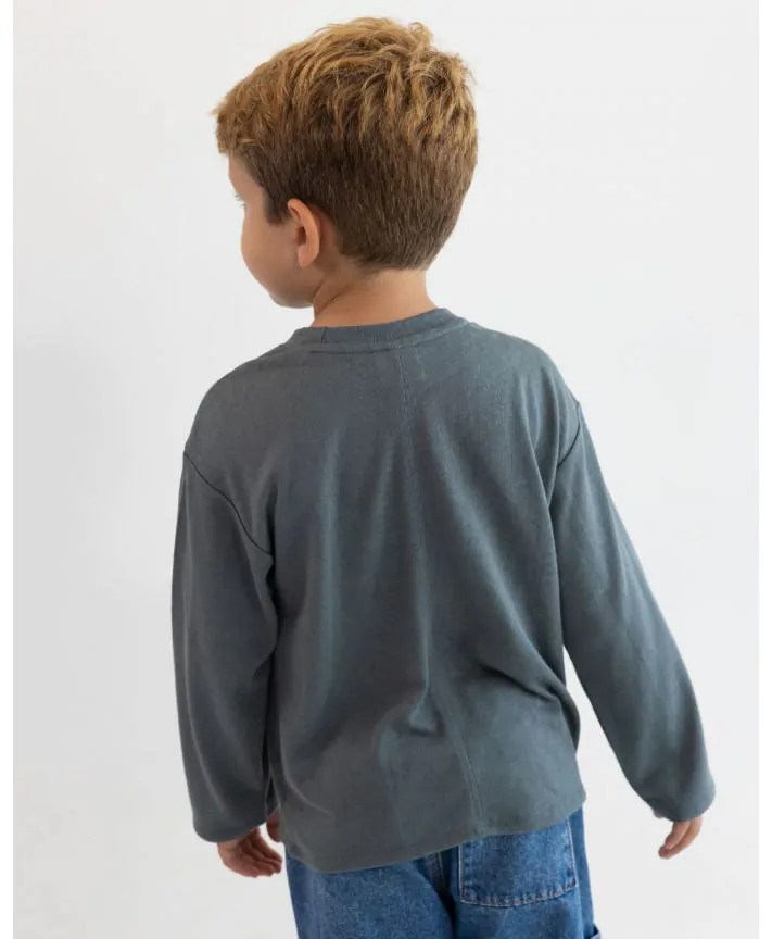 חולצה טקסטורלית שרוול ארוך