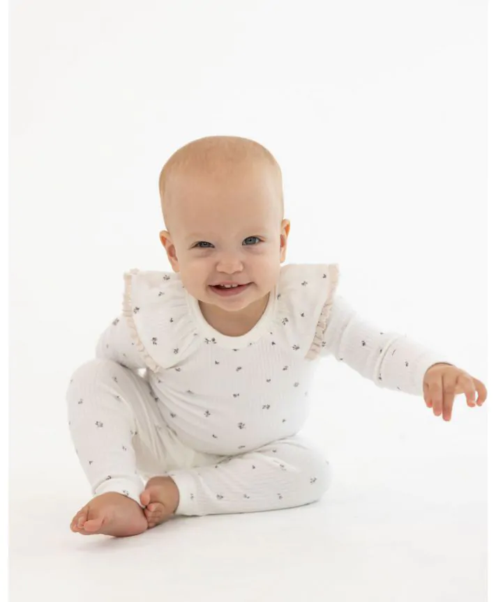 סט בגד גוף ומכנסיים ארוכים פרחוניים מריב בייבי