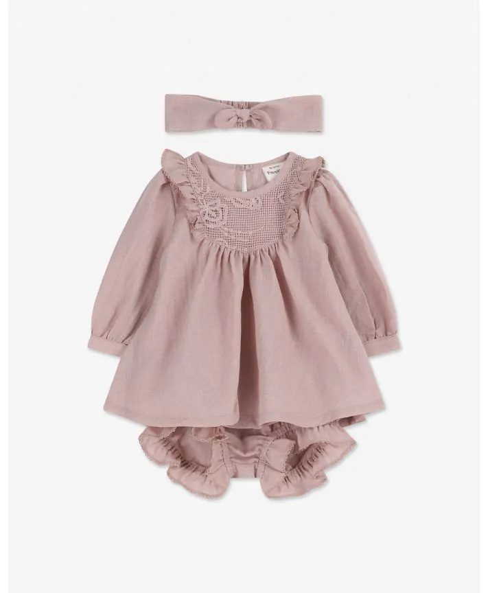 שמלת אריג עם בלומרס וסרט לשיער