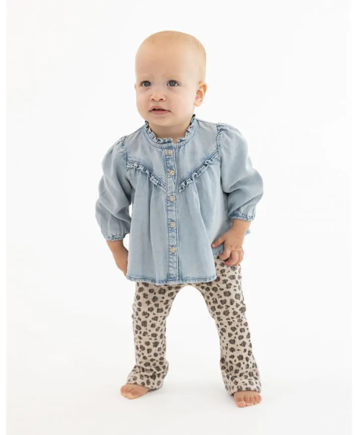 סט חולצה ומכנסיים מתרחבים בייבי