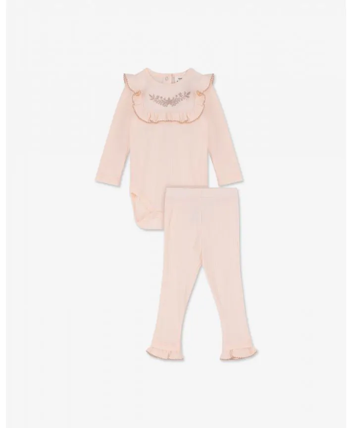 סט בגד גוף מלמלות ומכנסיים ארוכים בייבי