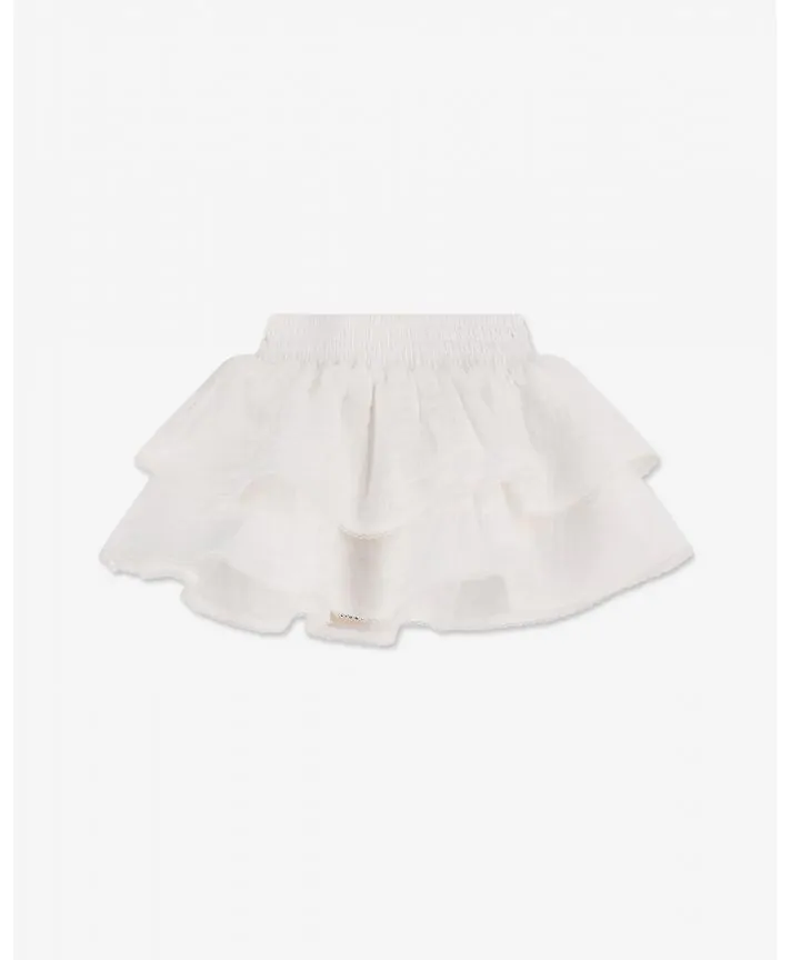 חצאית אריג שכבות מיני