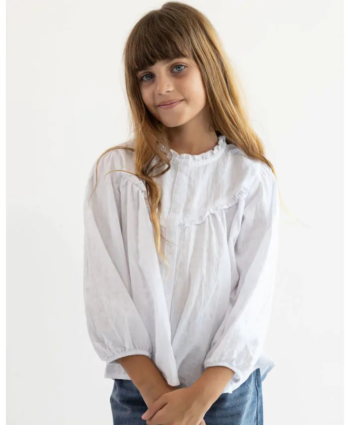 חולצה מכופתרת עם שרוולים ארוכים