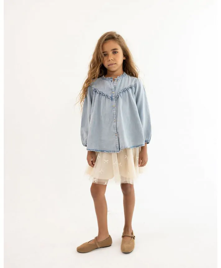 חולצה מכופתרת עם שרוולים ארוכים H