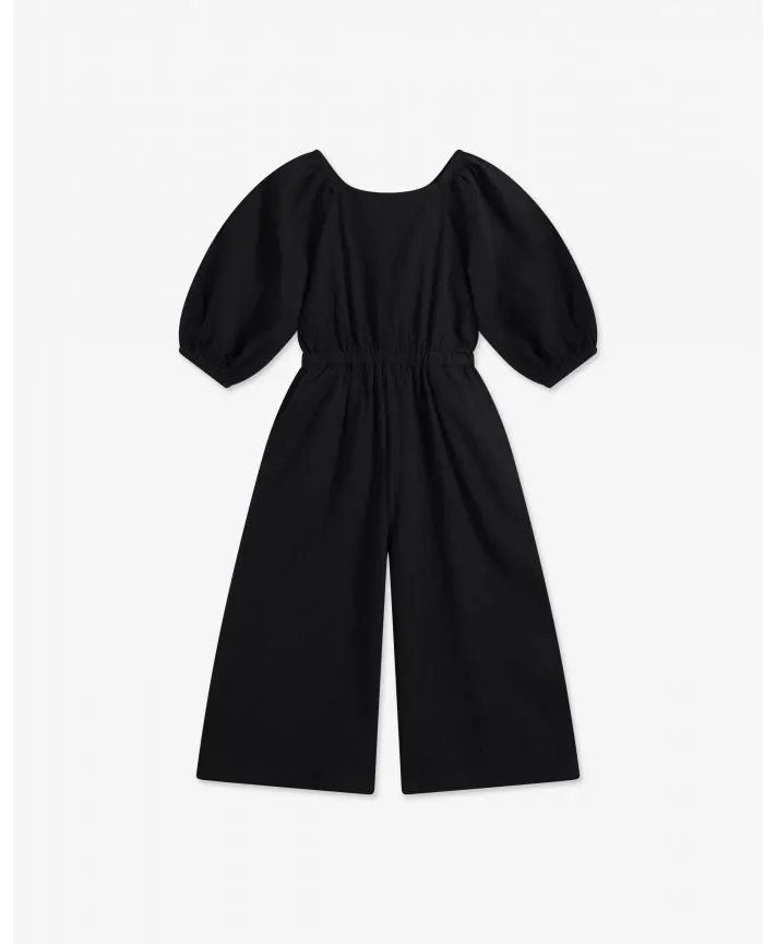 אוברול עם שרוולי 7/8 נפוחים ופפיון בגב H