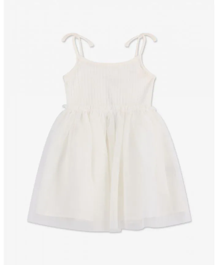 שמלת כתפיות ריב עם טול H