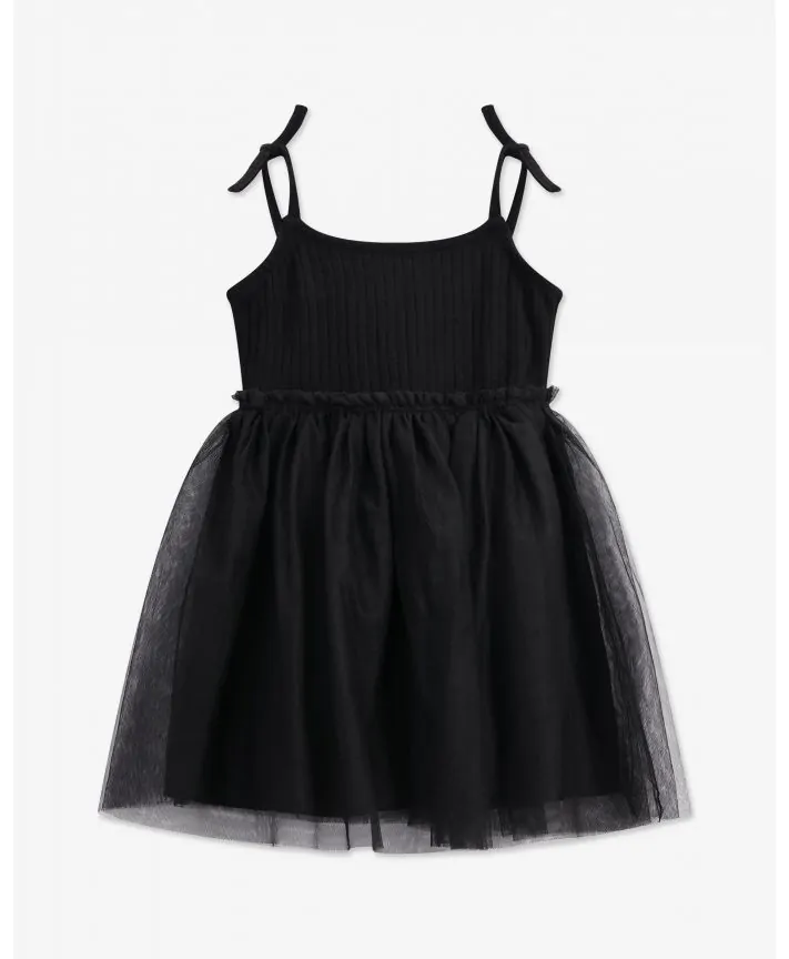 שמלת כתפיות ריב עם טול