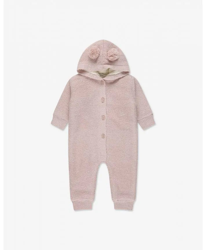 אוברול סריג עם קפוצ'ון ופרווה