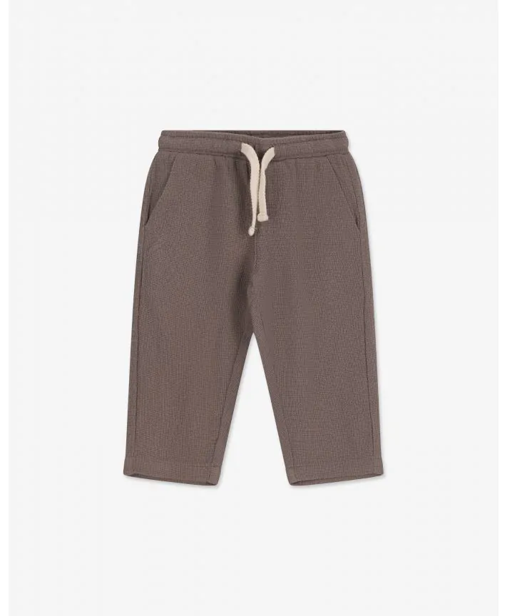 מכנסי אריג ארוכים בגזרה משוחררת בייבי